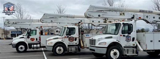 Some photos mean more than what you see at first glance. To us at Freedom Lines, this picture represents where we’ve been, who we are today, and the road ahead. The trucks may line up side by side, but behind each one is a story — years of experience, lessons passed down, friendships formed on long storm nights, and a shared commitment to the work we believe in. Our industry is built on more than wood and wire. It is built on relationships, trust, and the camaraderie that comes standing shoulder
