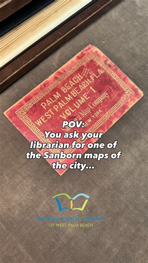 Did you know all this could be found on the 4th floor?!🤯 These Sanborn maps document our city block by block—buildings, streets, and history preserved on a massive scale.📜 #LocalHistory #CityArchives #SanbornMaps #Mandelpubliclibrary #HistoricMaps | Mandel Public Library of West Palm Beach