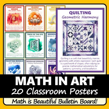 Math in Art Posters - 20 Printable STEM & STEAM Decor - Math in the Real World