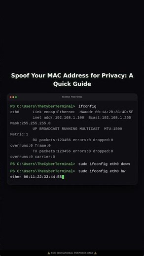 Spoofing Your MAC Address for Privacy | Educational