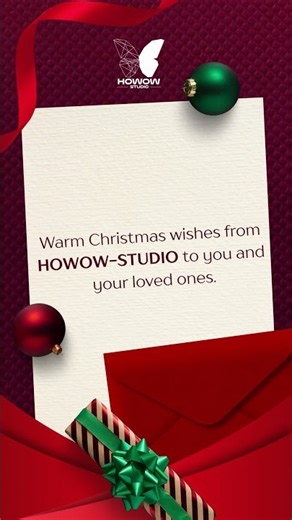 Warm Christmas Wishes from Howow Studio🎄✨| Season of Creativity & Joy #howowstudio