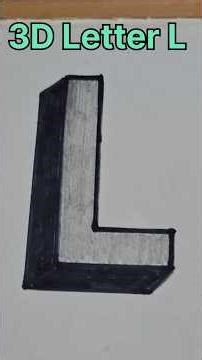 Draw a 3D Letter L!! #shorts #ytshorts #3ddrawing #viralvideo #ocean art14