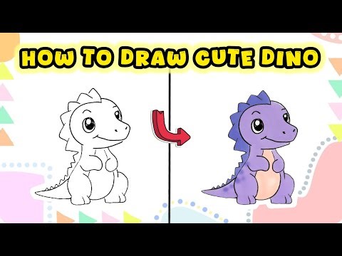 How to Draw a Cute Dino – Easy Drawing Tutorial for Beginners