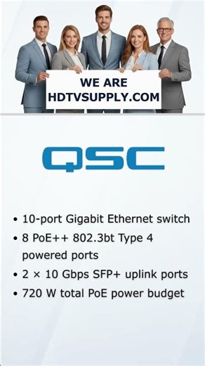 QSC NS10-720++ 10-Port 2x 10 Gbps Pre-Configured NETGEAR Network Switches