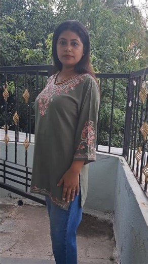 LIBOZA Embroidered Kashmiri Tunic Top- Short Kurti for Women #kashmiri #top #short #kurti #fashion