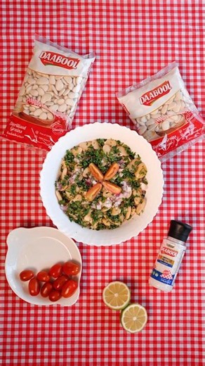 Lebanese-style lima bean salad.