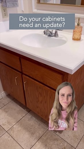 Angie Ivie | How We Do | DIY + Home on Instagram: "Comment WOOD for my complete liquid wood tutorial with product links and gel stain tips and my step-by-step process! 📝 Raise your hand if you’re TIRED of orange oak! 🙋‍♀️ This transformation is for everyone stuck with those dated cabinets that scream “1990s builder special.” You don’t have to live with them forever! 🔄 How to update outdated cabinets with liquid wood: Transform dated orange oak cabinets into modern dark walnut without replacin