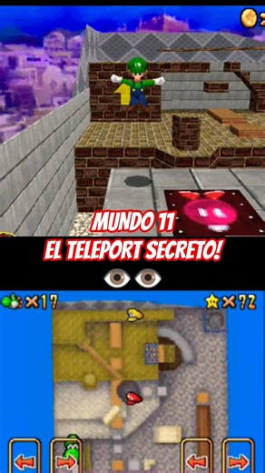 El Teleport Secreto del Mundo/Course 11 Wet-Dry World en Super Mario 64 DS Gameplay Walkthrough