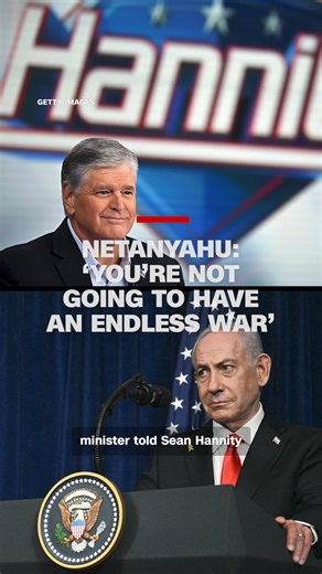 Speaking in an interview with Sean Hannity on Fox News, Israeli Prime Minister Benjamin Netanyahu pushed back against criticism that the latest conflict would spiral into an "endless war" in the Middle East, claiming instead that it would lead to peace and democracy in Iran. Follow live updates: https://cnn.it/47fCA1V | CNN International