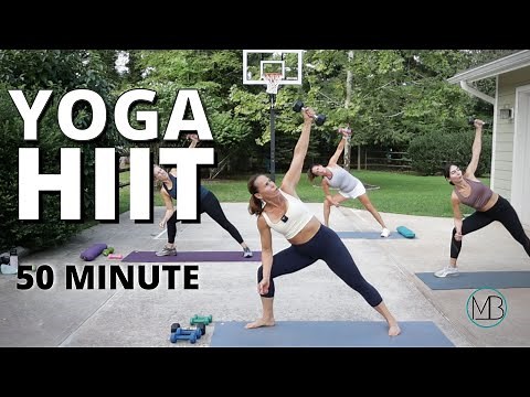 50 MIN Low Impact HIIT Yoga Workout | Sculpt & Tone with Light Weights