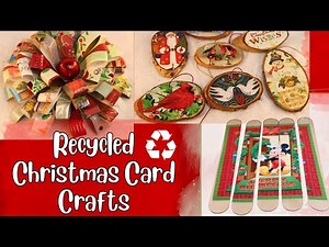 3 Easy Recycled Christmas Card Crafts