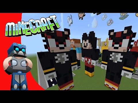 Como hacer a shadow the hedgehog en minecraft
