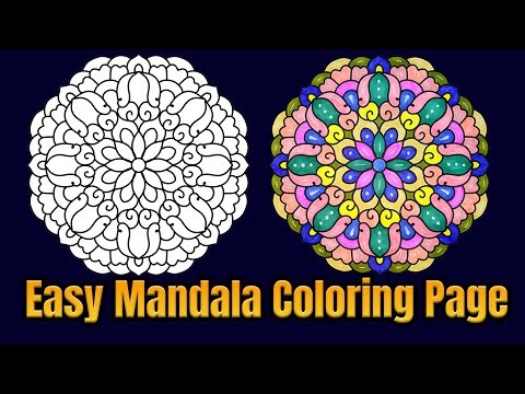 Mandala Coloring Page Colored With Relaxing Music Colored By Osman Mandalas World | Video 31