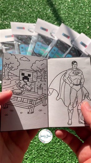 Minecraft’s mini coloring book! Party favor! #Space #for #Creativity #Minecraft’s #party #fiesta
