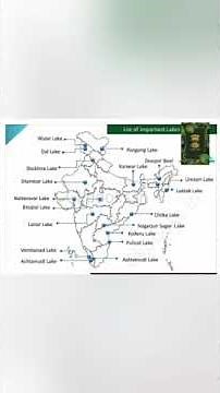 IMPORTANT LAKES IN MAP OF INDIA