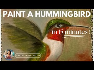 15-Minute Hummingbird Painting: Easy for Beginners!#Hummingbird #paintingtutorial#artforbusypeople