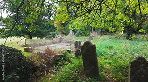 Ireland haunted places forgotten graveyard and ruins of church in Kildare tragic past and supposedly haunted Autumn