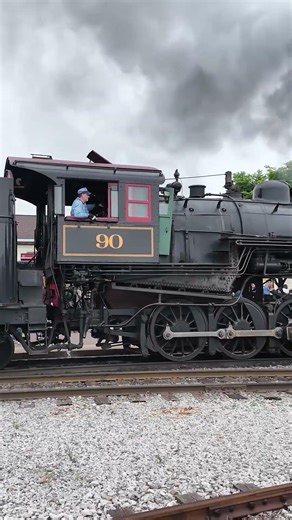 Strasburg 90 arrives with her train