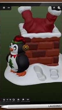 Stuck Santa with Penguin | #laughingdragonfoundries on #Twitch