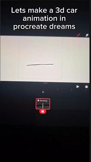 How to animate a car on Procreate dreams #draw #art #procreate #procreateanimation #shorts #drawing