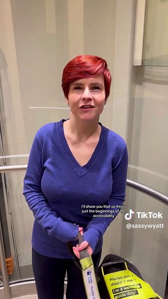 Here is how Tallinn made me feel included as a blind traveller! video description: sassy shows you the tactile lines taking you to the lift, once you reach the lift it is pebbled indicating you have arrived.Sassy then shows you the braille and tactile lift buttons. #blind #blindd#guidedogl#travelbloggeri#estonial#travelingwhileblindi#maritimemuseum