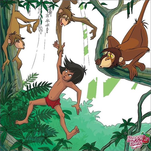 Mowgli – Aventura en la Selva | Colorea Disney con Números 🎨
