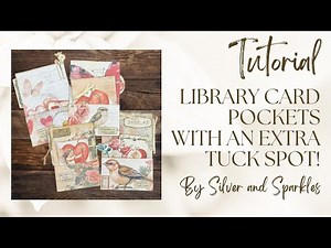 Library Card Pockets - Super Simple with an extra tuck spot! #librarycard #papercrafts