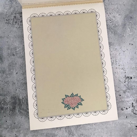 Vintage 1980s Victorian Themed Writing Paper With Roses and Scallops by Whiting. 6 1/4 Inches by by 8 1/4 Inches. 45 of 66 Sheets Remaining. - Etsy