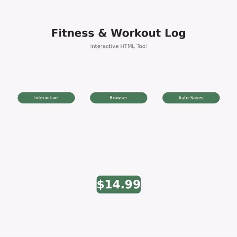 Workout Log Interactive Tool, Fitness Tracker, Exercise Log, PR Tracker, Gym Planner, Body Measurement, Not a PDF, Works in Browser App - Etsy