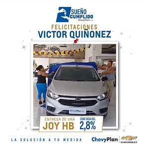 😎 Victor obtuvo su Chevrolet Joy HB, gracias a su planificación exitosa con ChevyPlan. 🚘 👉 Cotiza aquí➡ https://www.chevyplan.com.ec/cotizar/?model=joy-hb #ecuador #ChevyPlan #SueñosCumplidos | ChevyPlan