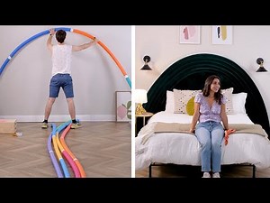 Make an upscale DIY Tufted Headboard from Pool Noodles! Blossom