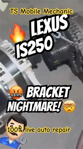 Lexus IS250 MOST RIDICULOUS￼ Alternator Bolt Design Ever! 😡 😭 🔧