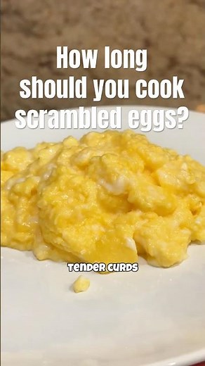 How long should you cook scrambled eggs? #cooking