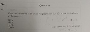 QuestionsIf the sum of n terms of an arithmetic progression \m... | Filo