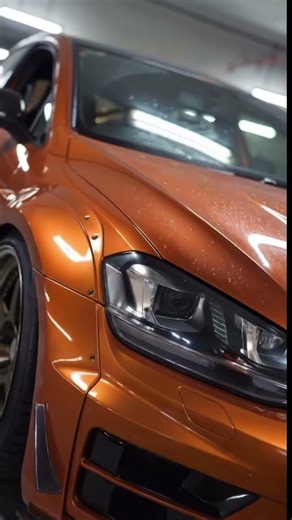 V10-powered Volkswagen Golf R project model. #automobile #supercars #modifiedcars