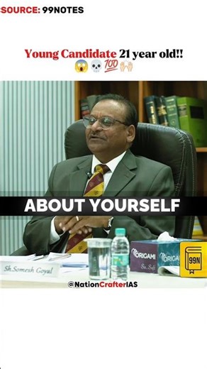 youngest candidate 😲😱|IAS interview #ias #motivation #upsc
