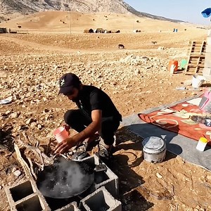 Baking local bread by father and making breakfast for wife.Part2 | Cooking Traditional