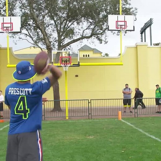 Dak Prescott vs. Jason Garrett... SHOOTING COMPETITION! Got 'em! #ProBowl | NFL
