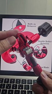 Copper Pipe Cutter - Heavy-Duty Tubing Cutter for PVC, PEX, Hose,Metal & Plastic Pipes - Clean Cuts, Easy to Use for Plumbing Repairs, DIY Projects & Tight Spots