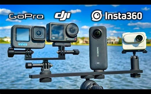 运动相机拍摄对比：GoPro 12 vs DJI Action 4 vs Insta360 X3 vs GO 3！