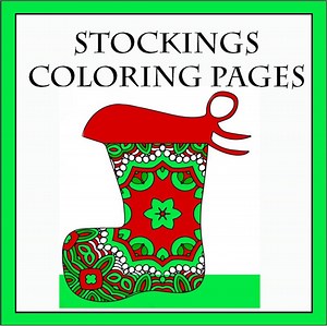 25 Christmas Holiday Stocking Coloring Pages – Zentangle & Mandala Style - Etsy