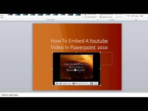 How To Embed YouTube Video Into PowerPoint 2010