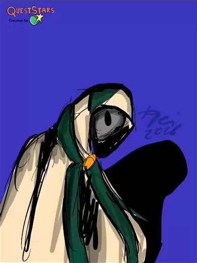 from my Questars comic book concept. an alien cultist. no, not an alien that is a cultist, a cultist who's cult is about aliens. very self defeating in a multi species galaxy. #scifi #scificomic #art #indiecomics #indieartist