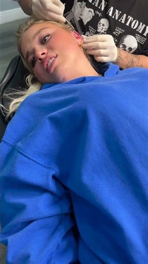 Watch me do an industrial piercing and my client took it super easy ￼