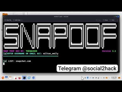 Snapchat Password - SNAPOOF v3.1 Tool