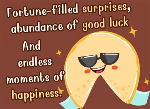 Abundant Wishes On Fortune Cookie Day.