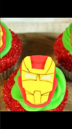 Iron Man Cupcake : Instagram Viral Cupcake Recipe #cupcakedecorating #hooplarecipes