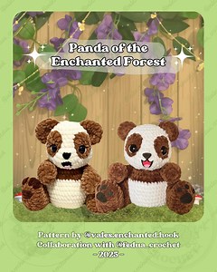 Panda of the Enchanted Forest-amigurumi Pattern-panda Amigurumi-pattern Panda - Etsy