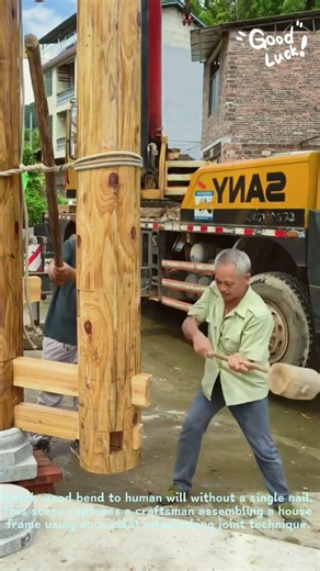 No nails woodworking secret mortise tenon 🪵↓