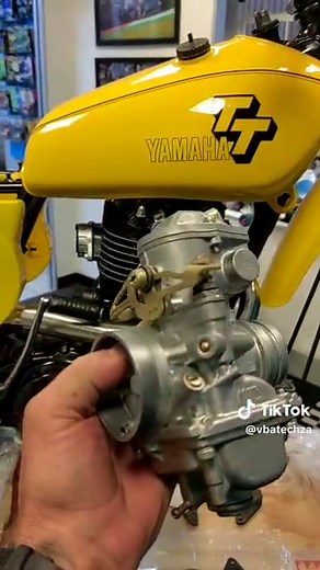 client review are the best and always welcome. #yamaha #tt500 #rebuild #carburator #yellow #happyclient #blessed
